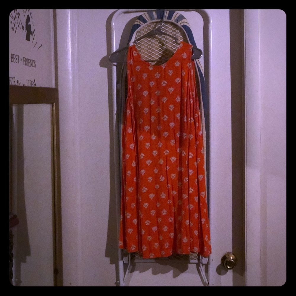 Orange baby doll dress